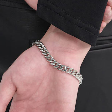 Golden/Silvery 5mm-8mm-Cuban-Bracelet-6.5-7-7.5-8-8.5-9 inch