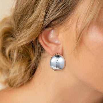 Golden/Silvery, elegant spherical earrings