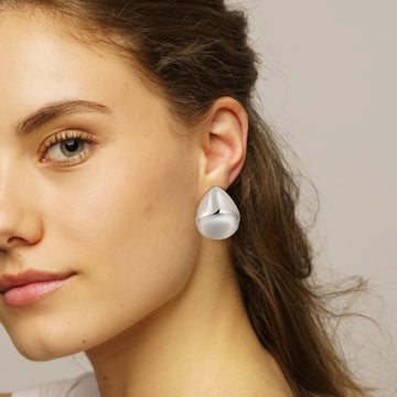 Golden/Silvery, chunky earrings
