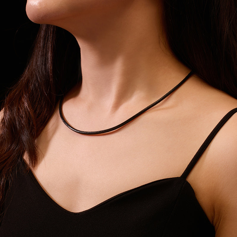 Black/dark red/brown/light brown, 3mm leather rope necklace, 16\18\20\22\24\26\30 inches
