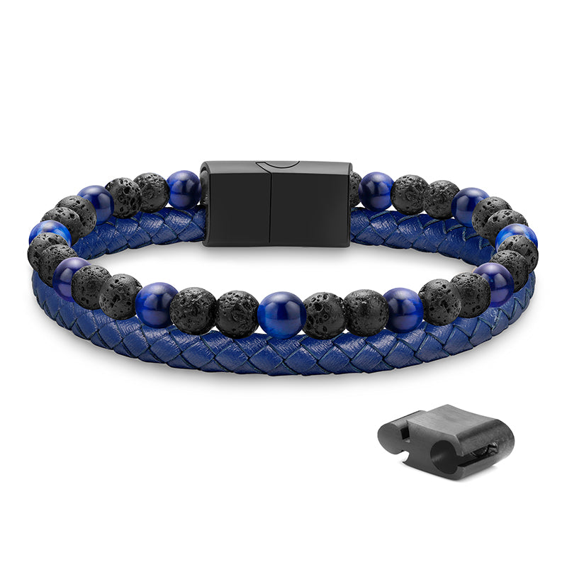 Brown/blue skin, main color volcanic stone, mixed color tiger eye stone