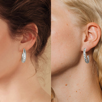 Golden/Silvery, two pairs of earrings set
