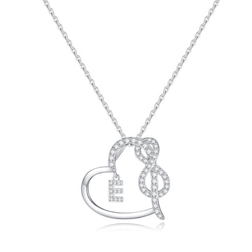 Romavan brand, Heart of Infinity, capital letter pendant necklace, letters A-Z